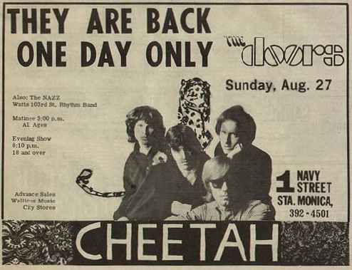Cheetah Club, Watts 103rd Rhythm Band, , The Doors, The Nazz